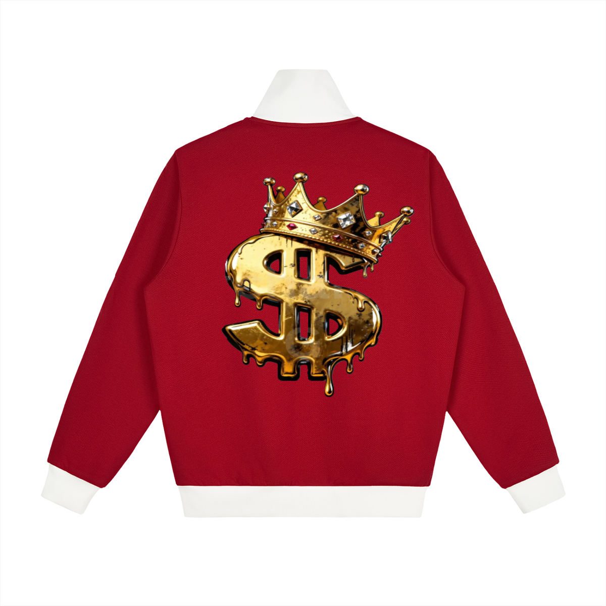 Contrast Side Stripe Fleece Track Jacket