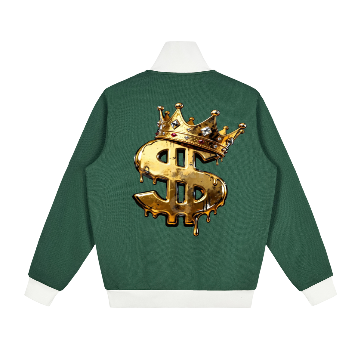 Contrast Side Stripe Fleece Track Jacket
