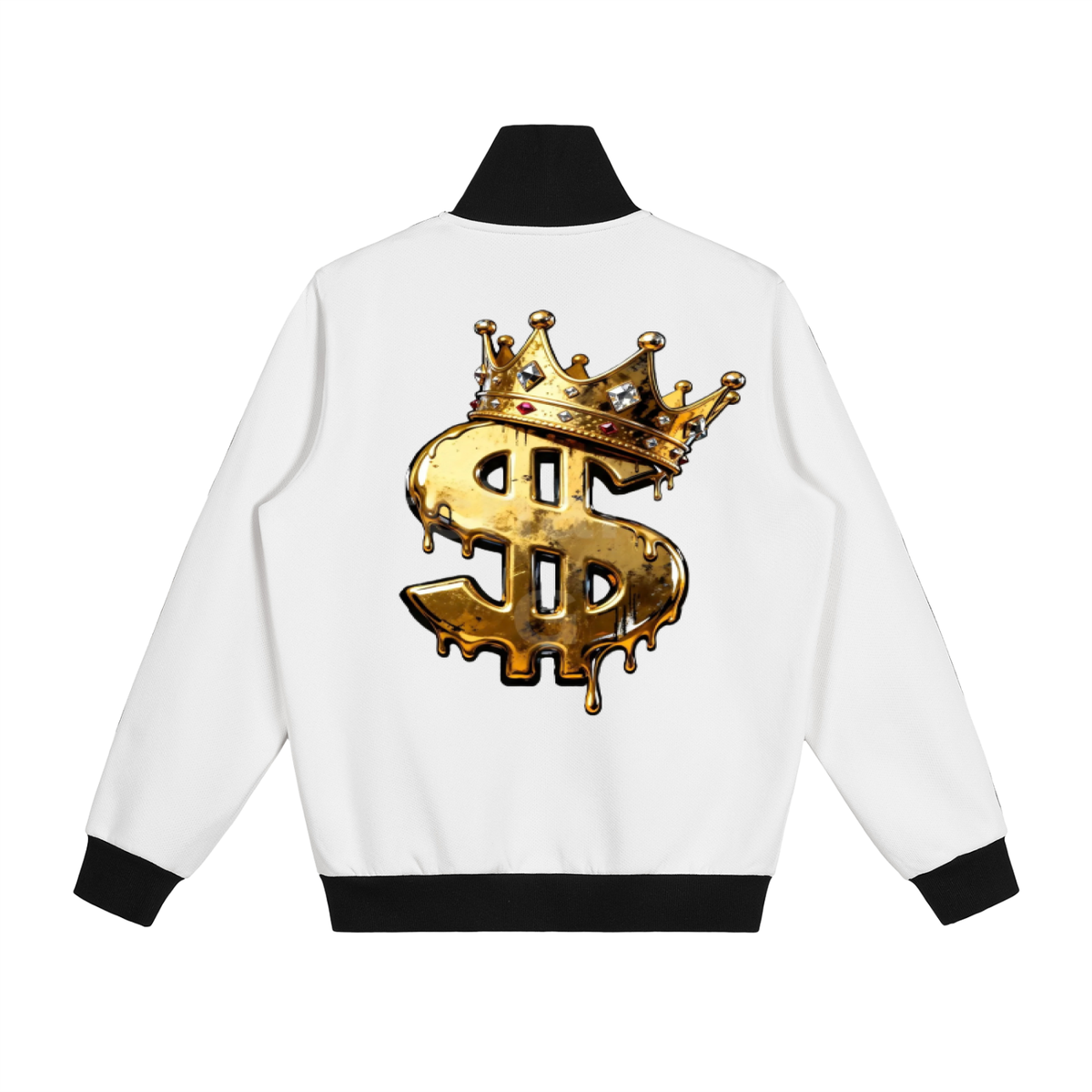 Contrast Side Stripe Fleece Track Jacket